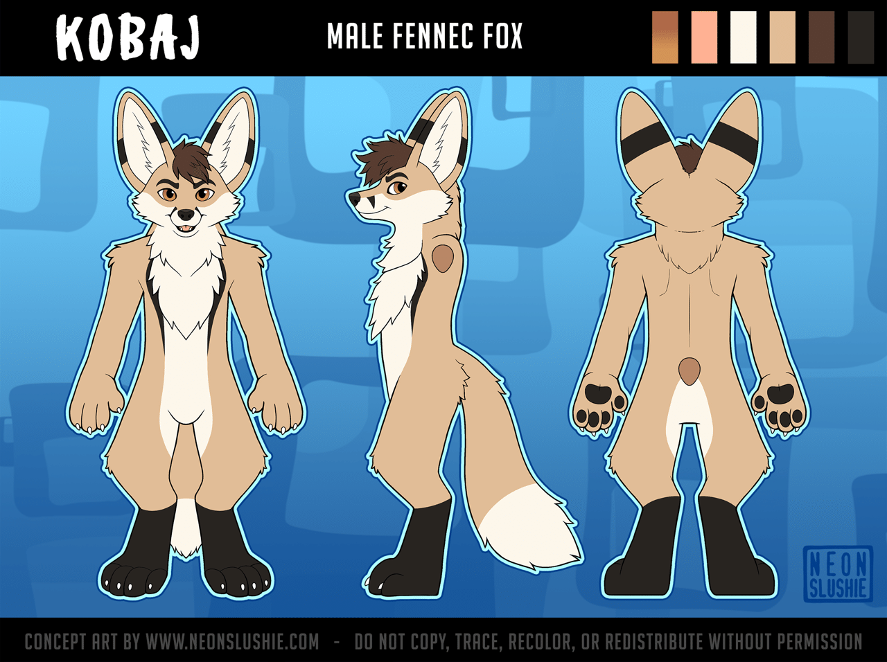 Kobaj reference sheet by Neonslushie.
