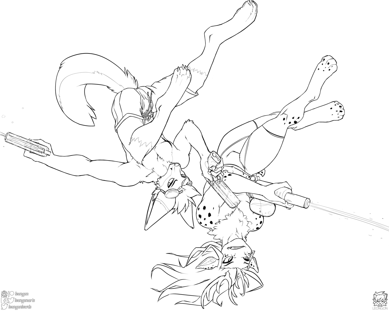 Kobaj in a summer water gun fight.