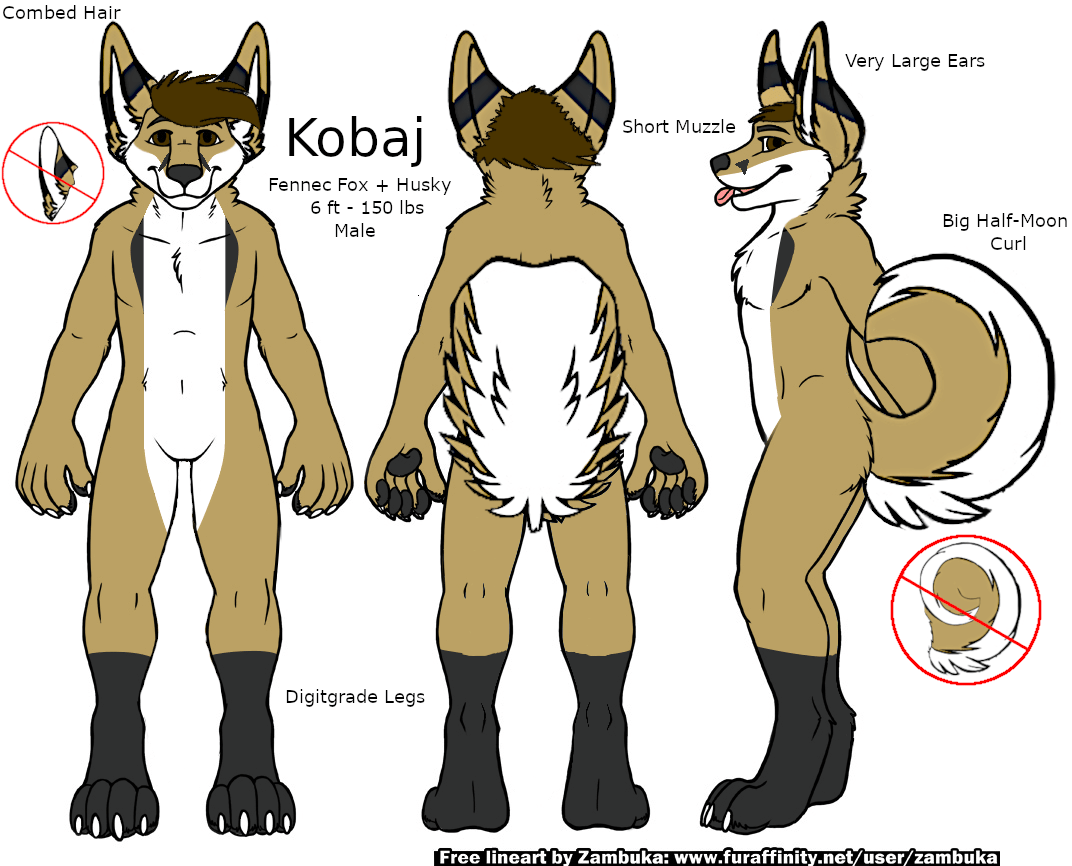 Original reference of Kobaj as a fuskie showing off his markings and attributes.