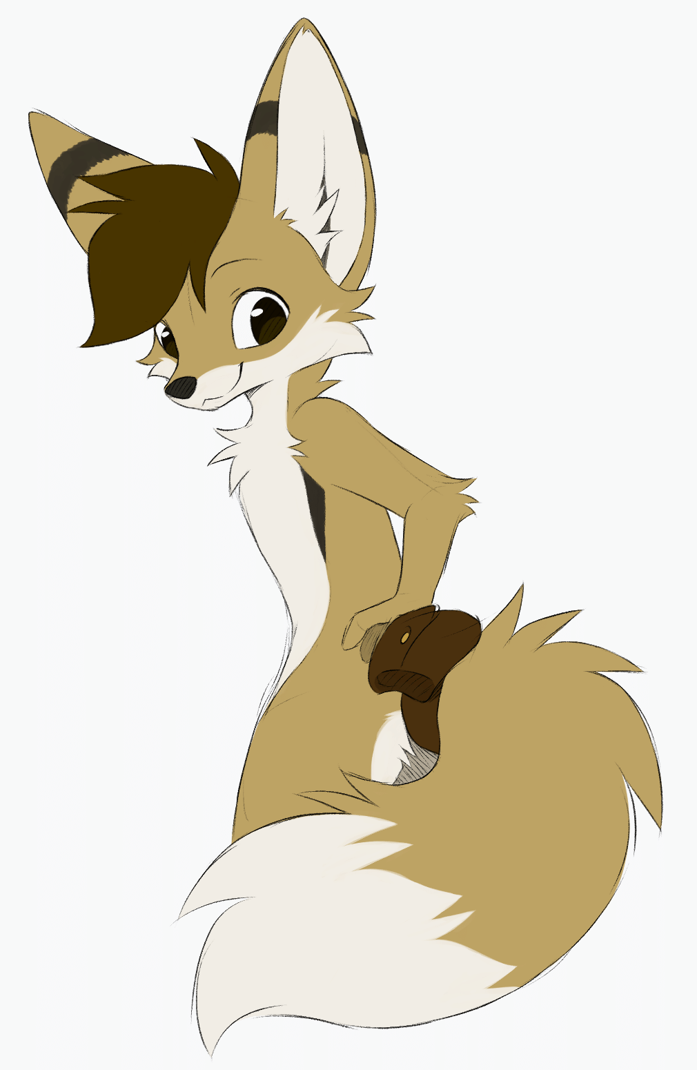 Kobaj shows off his brand new stylish and useful tailbag where he keeps his candies and usb sticks.