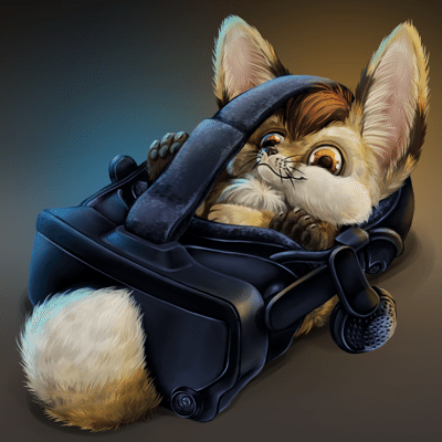 Kobaj is too smol for this VR headset!