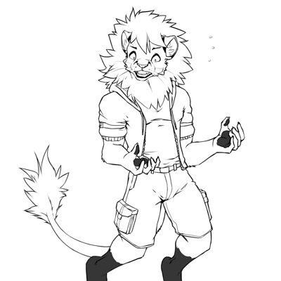 Kobaj turned into a lion.