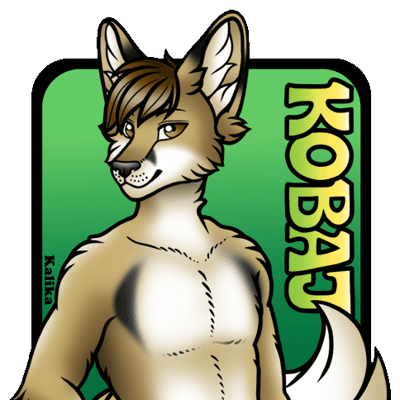 Kobaj standing happy.