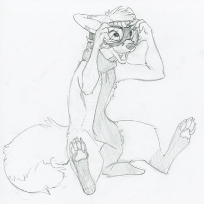 Kobaj discovers some flight goggles.