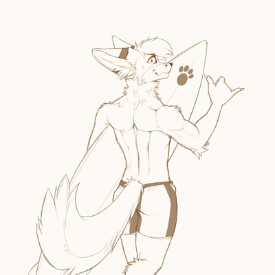 Kobaj is nervous about learning to surf.